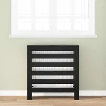 vidaXL Heizkörperverkleidung Schwarz Eichen-Optik 78 x 20 x 82 cm