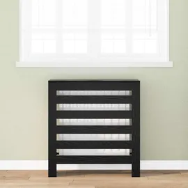 vidaXL Heizkörperverkleidung Schwarz Eichen-Optik 78 x 20 x 82 cm