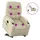 vidaXL Massagesessel mit Aufstehhilfe Elektrisch Kunstleder 89 x 100 x 0 cm Creme