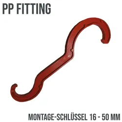 PE PP Montageschlüssel für Klemm Fitting von 16 bis 63 mm