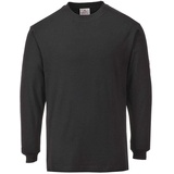 PORTWEST Flammhemmendes antistatisches Langarm T-Shirt, Größe: S, Farbe: Schwarz, FR11BKRS