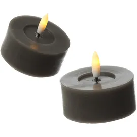 adilina LED Maxi Teelichter Lina 7 cm grau 2 St.