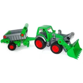 Wader Farmer Technik Traktor inkl. Frontlader und Anhänger (37756)