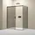 Bernstein Eckdusche mit Schiebetür NT806 FLEX Schwarz matt Nano Graues Glas 120x90 cm 8mm ESG-Sicherheitsglas