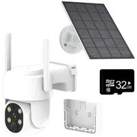 Outdoor WLAN PTZ Kamera, Solarbetrieben, 4MP HD Video, WIFI+32G Karte