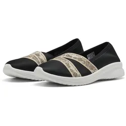 Ballerina PUMA "Adelina 2 Snake Chic Sneakers Damen", Gr. 37.5, schwarz (schwarz gold), Obermaterial: Textil; Futter: Textil; Innensohle: Textil; Laufsohle: Synthetik, Schuhe