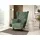 beautysofa Ohrensessel FALCO Chesterfield Textil 82 x 102 x 92 cm Grün