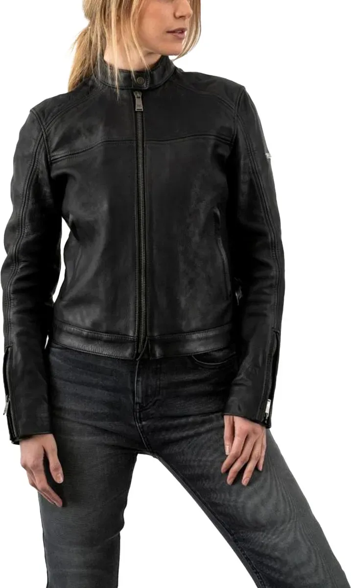 Rokker Ginger, Lederjacke Damen - Schwarz - M