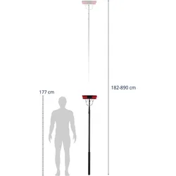ulsonix Teleskop-Waschbürste - mit Wasseranschluss - für Solarmodule und Fenster - 1820 - 8900 mm