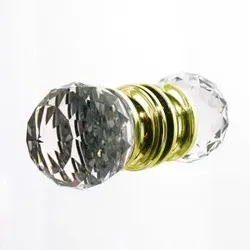 Duschtürgriffe Messing 40mm Set, kristall klar