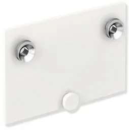 Hewi System 900 Montageplatte 900.51.00160DX Edelstahl pulverbeschichtet weiß tiefmatt, 163x109x15,6mm