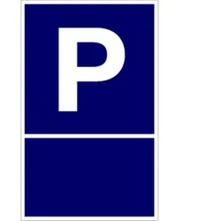 Parkplatzschild - zur Selbstbeschriftung, Alu, 250x400 mm
