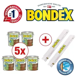 BONDEX Gartenholz Öle, Wasser-stop Abperleffekt, Wetterschutz, UV-Schutz, 20 l, Bangkirai-Öl