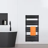 VILSTEIN Badheizkörper 1200 x 600 mm 703 W schwarz Mittelventil