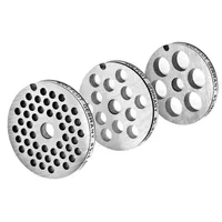 WolfCut Lochscheibensatz für Fleischwolf 4 mm + 8 mm + 13 mm silber
