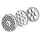 WolfCut Lochscheibensatz für Fleischwolf 4 mm + 8 mm + 13 mm silber