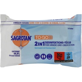 Sagrotan 2 in1 Desinfektions-Tücher 15 St.