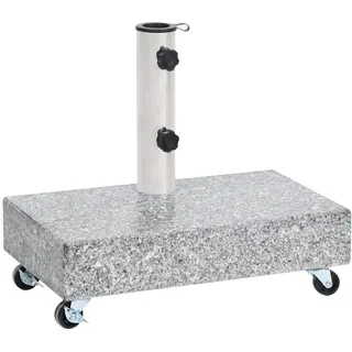 vidaXL Schirmständer Hellgrau 45x25x8,3 cm Granit