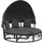 vidaXL Outdoor-Loungebett mit Dach und Kissen schwarz
