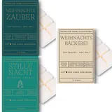 Interluxe Duftwachs 3er Sparset - Weihnacht mit Weihnachtsbäckerei, Stille Nacht und Weihnachtszauber Duftmelt Wachsmelt Waxmelt duftendes Wachs