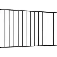 vidaXL Zaunelement Pulverbeschichteter Stahl 75 x 163 cm Schwarz
