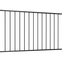 vidaXL Zaunelement Pulverbeschichteter Stahl 75 x 163 cm Schwarz