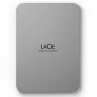 LaCie Mobile Drive Moon 2TB, Tragbare Externe Festplatte, 2.5 Zoll, Mac & PC, silber, inkl. Data Rescue Service (STLP2000400)