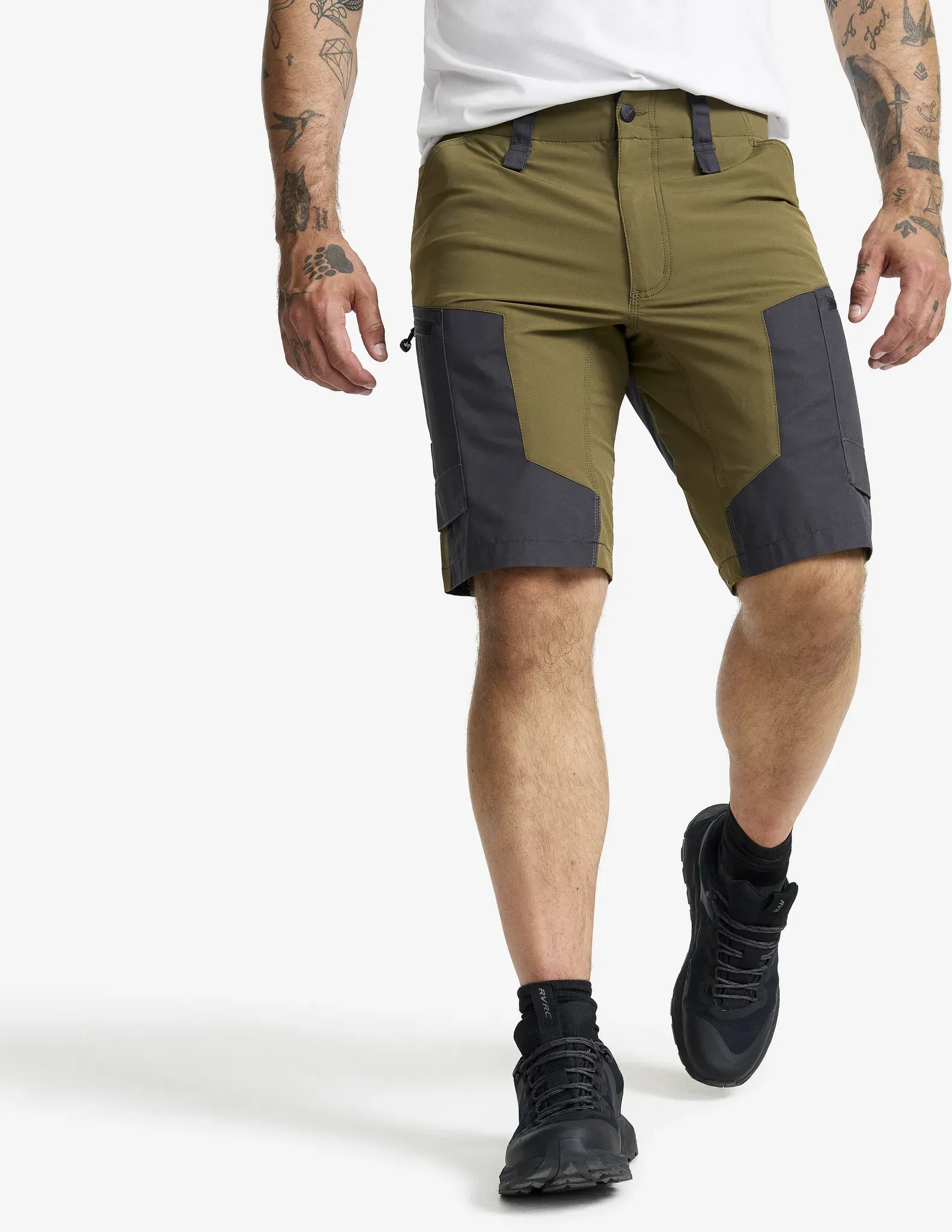 RVRC GP Shorts Herren Dark Olive, Größe:XL - Hosen > Shorts - Grün