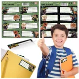sarcia.eu Stickerbuch Dinosaurier Namensaufkleber Set 16 selbstklebende Sticker