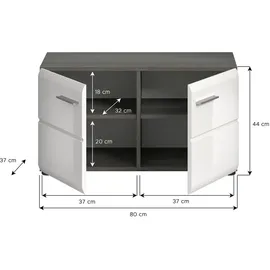 xonox.home Salsa Sitzbank 80x44x37 cm grau