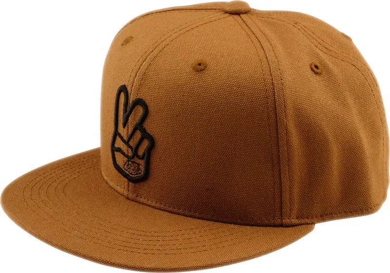 Troy Lee Designs Flat Bill Snapback Peace Sienna Cap - Einheitsgröße Erwachsene