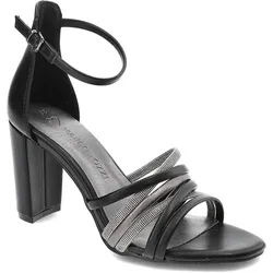 Schwarze Sandalen Marco Tozzi Elegante Damenschuhe Mit Absatz, 38