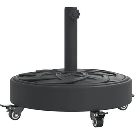 vidaXL Schirmständer Beton 27 kg Rund Schwarz