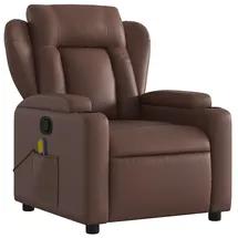 vidaXL Massagesessel mit verstellbarer Rückenlehne Kunstleder 94,5 x 100 x 94,5 cm Braun