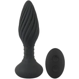 ANOS Vibro-Analplug „Remote Controlled Butt Plug“ rotiert und vibriert in 10 Modi, schwarz