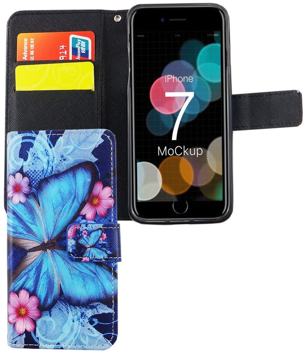 Hülle Handy Schutz für Apple iPhone 7 Case Cover Tasche Wallet Etui Handyhülle