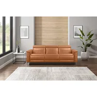 3-Sitzer OTTO HOME "LUND B: 222 cm - OTTO. Verlässliche Qualität. Mit Relaxfunktion", braun (cognac), B:222cm H:97cm T:100cm, Echtleder 100% Echtleder;Kunstleder 100% Polyurethan, Sofas, in 2 Sitzen (links/rechts), manuell/elektrisch (USB-C), Kopfteilverst.