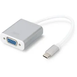 DIGITUS USB 3.0 Adapter 0,2m Typ-C zu VGA Grafik 1080p St./Bu. weiß