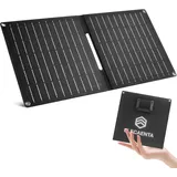 ELECAENTA 15W Faltbar Solar Ladegerät 2-Port (USB-A/USB-C) Ultraleichtes IP68 Wasserdichtes Tragbares ETFE Solarpanel für iPhone Smartphone Handy Tablets Power Bank Camping Wandern Outdoor