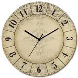 ARTland Wanddeko Wanduhr ohne Tickgeräusche aus Holz Quarzuhr lautlos rund Ø 30 cm Vintage Zeitflüsterer U5DR Wanddeko in Holzoptik