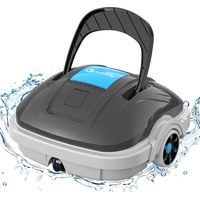 Poolroboter Akku, 100 Min.Kraftvolle Reinigung, Poolsauger Kabellos mit 5200mAh Aufrüsten, Intelligente Parktechnologie, Automatischer Poolreiniger für Flachem Boden Pool bis zu 80m2 WINNY POOL CLEANER