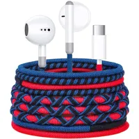 URIZONS USB C In-Ear Kopfhörer mit Mikrofon und Lautstärkeregler - Bunte Kopfhorer Geflochtene Kabel, Anti-Schmutz und Tangle-Free Design, Kompatibel mit iPhone 15/16 und Anderen Geräten mit Tipo C