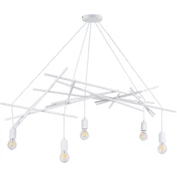 SPOT LIGHT Pendelleuchte "GLENN", weiß, B:120cm L:92cm T:60cm, Lampen, aus Metall, originelles Design, passende LM E27, Made in Europe