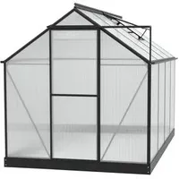 Vitavia Gewächshaus Pluto 6000 HKP, inkl. Fundament, ca. B198/H208/T304 cm, Schwarz