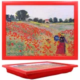 Claude Monet Knietablett The Poppy Field Near Argenteuil für Laptops, Basteln, Nähen und Heimdekoration