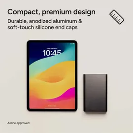 Mophie PS 20K with PD Black 20W USB C&A (20000 mAh, 74 Wh), Powerbank, Schwarz