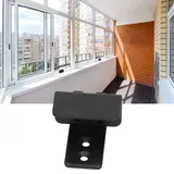 Fensterstopper Aus Kohlenstoffstahl, Schwarzer Schwenkstopper Für Flach Öffnende Fenster, Wohnaccessoire Mit 2 Schrauben Und 2 Dübeln