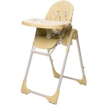 4BABY Decco Hochstuhl, Kinderhochstuhl, Mitwachsender, Rückenlehne Verstellbar und Klappbar (Beige)