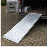 Baumarktplus TRUTZHOLM Auffahrrampe leichte Ausführung 200 cm Traglast 270kg Alu grau profiliert Verladerampe