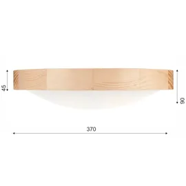 Lamkur Kiefer 2-flammig gewölbt 37 cm dimmbar